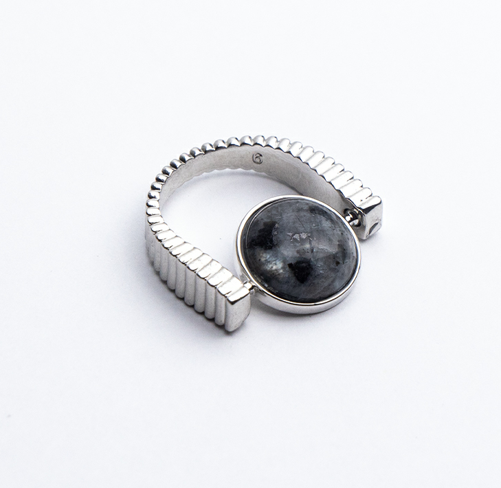 Natural Stone Fidget Spinner Ring – Anxiety Relief Spinning Ring