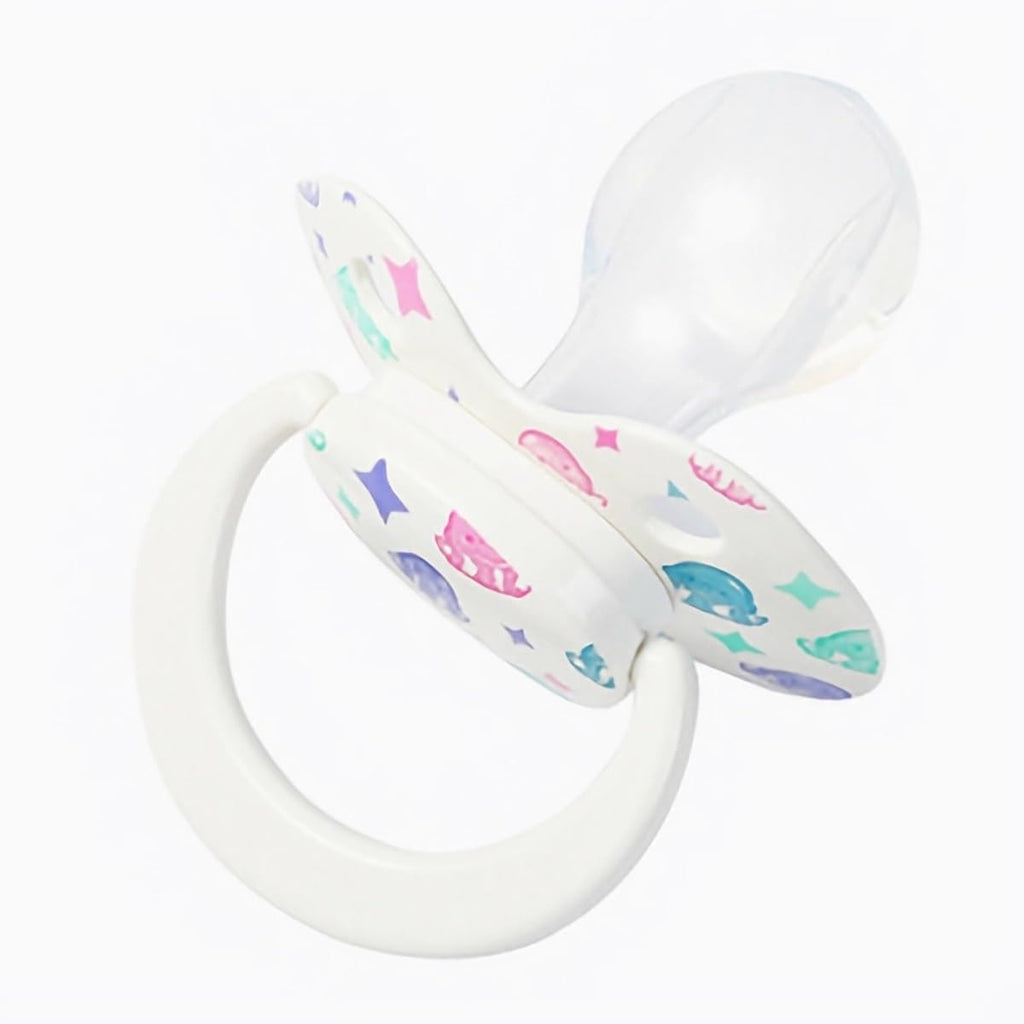 Cute Adult Sized Silicone Pacifier: Large Shield Paci for Anxiety - Handle Binky Butterfly Shaped Printed Pacifier