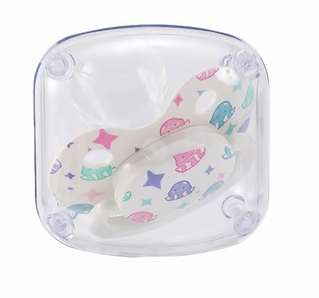 Cute Adult Sized Silicone Pacifier: Large Shield Paci for Anxiety - Handle Binky Butterfly Shaped Printed Pacifier