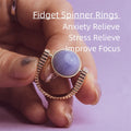 Spinner Fidget Ring – Replaceable Stone Band for Stress & Anxiety