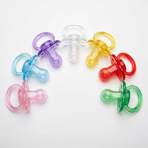 Colorful Transparent Silicone Adult Pacifier 3-Pack - SoothWave