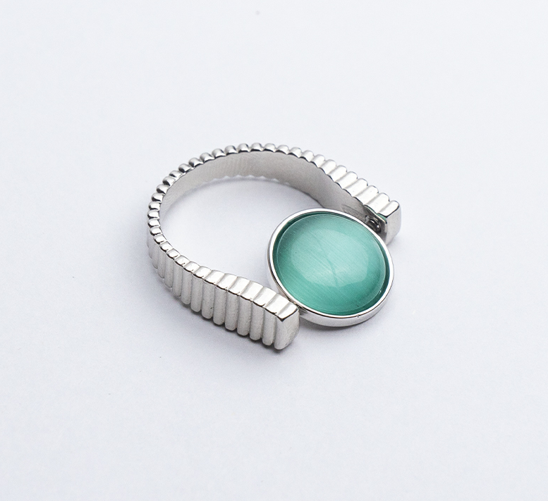 Spinner Fidget Ring – Replaceable Stone Band for Stress & Anxiety